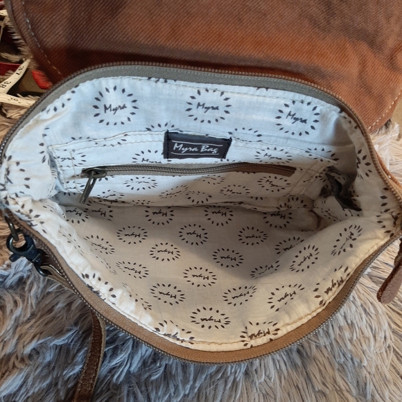 Myra Bag Canvas, Leather and Hairon Crossbody Bag - Picture 4 of 14